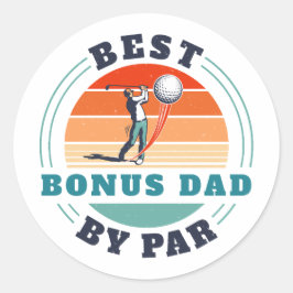 Bester Bonus Vater von Par Stepdad Vathers Day Runder Aufkleber