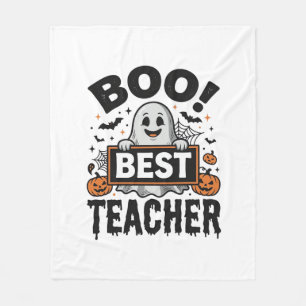 Bester Boo-Lehrer Vintage-Halloween-Lehrer-Design_ Fleecedecke