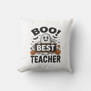 Bester Boo-Lehrer Vintage-Halloween-Lehrer-Design_ Kissen
