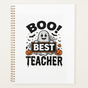 Bester Boo-Lehrer Vintage-Halloween-Lehrerdesign_ Planer
