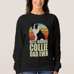 Bester Border Collie Vater je Vatertag Retro-Bord Sweatshirt