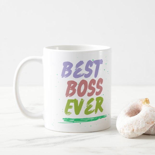 Bester Boss je Kaffeetasse (Mit Donut)
