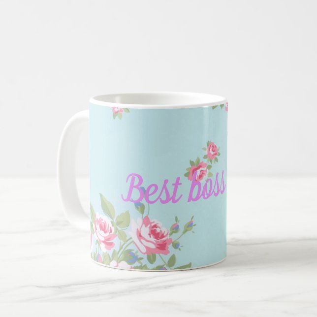 Bester Boss je Kaffeetasse (Vorderseite Links)