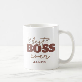 Bester Boss je Personalisierte Brown Letters Kaffeetasse