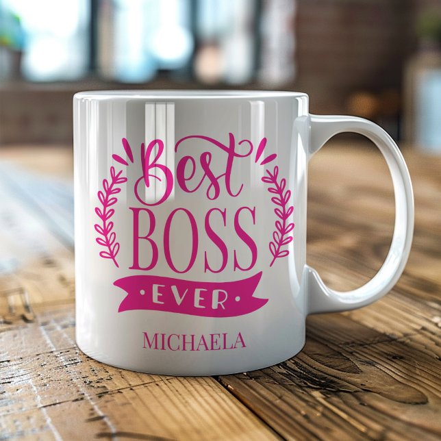 Bester Boss je Personalisierter Kranz Reisebecher (Von Creator hochgeladen)