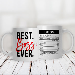 Bester Boss je Rot + Nährwert Fakten, Jumbo-Tasse