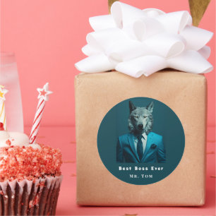 Bester Boss je Runder Aufkleber