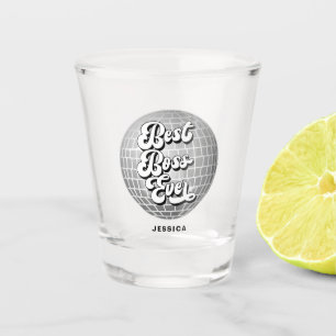 Bester Boss je Silver Disco Ball INDIVIDUELLE Schnapsglas
