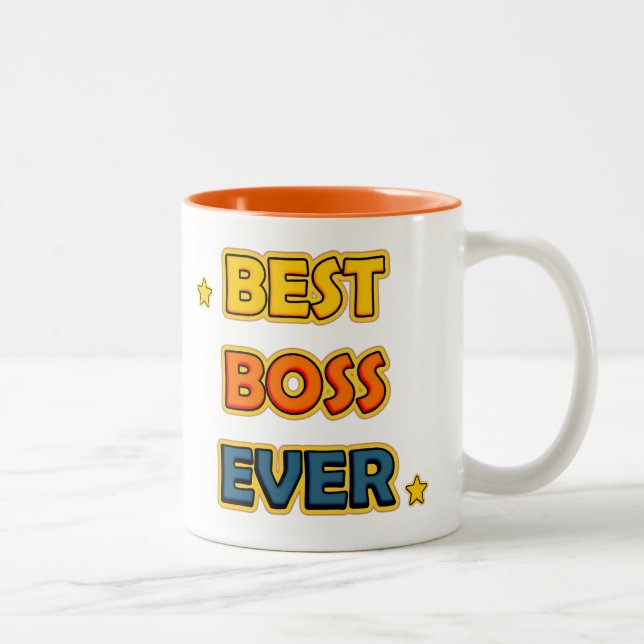 Bester Boss je Twoleurige Koffiemok Zweifarbige Tasse (Rechts)