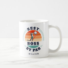 Bester Boss nach Par Custom Retro Golf Arbeitgeber Kaffeetasse