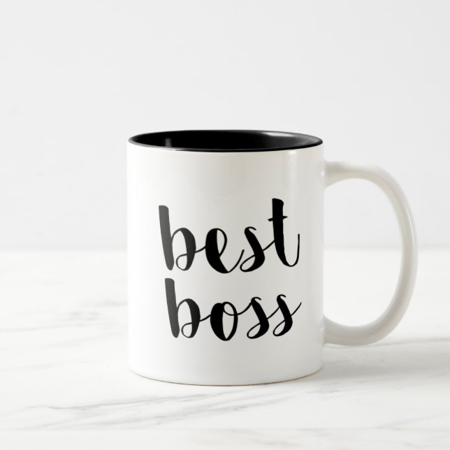 Bester Boss Zweifarbige Tasse (Rechts)
