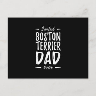 Bester Boston Terrier Vater Funny Dog Vater Gesche Postkarte