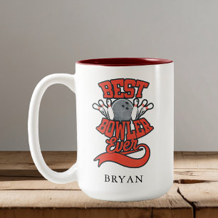 Bester Bowler Aller Zeiten Personalisierte Neuheit Zweifarbige Tasse