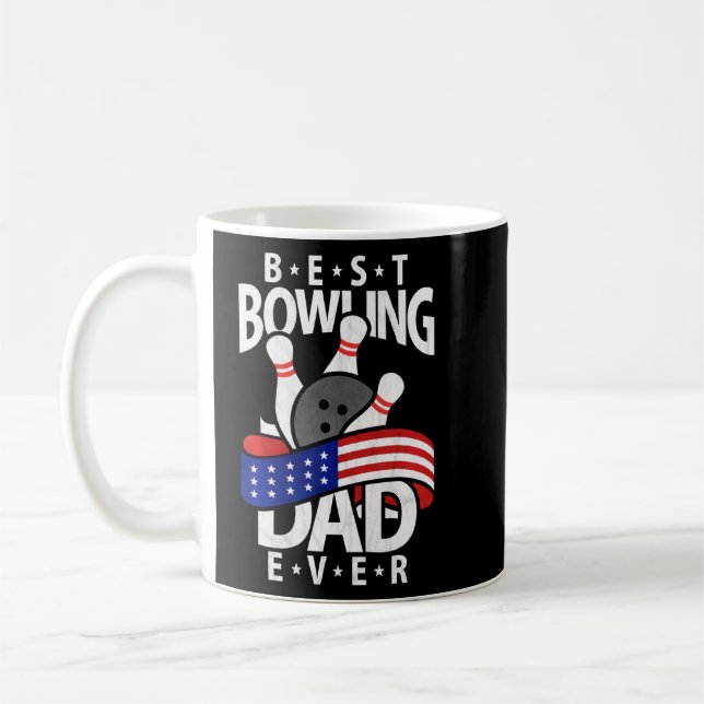 Bester Bowling Vater je Kaffeetasse (Links)