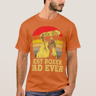 Bester Boxer Vater je Hund liebt Retro Vintag T-Shirt