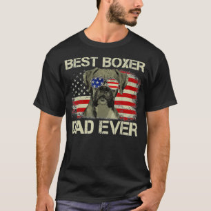 Bester Boxer Vater je Hund Lover American Flag Ges T-Shirt