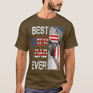 Bester Boxer Vater je Hund Lover American Flag Vat T-Shirt