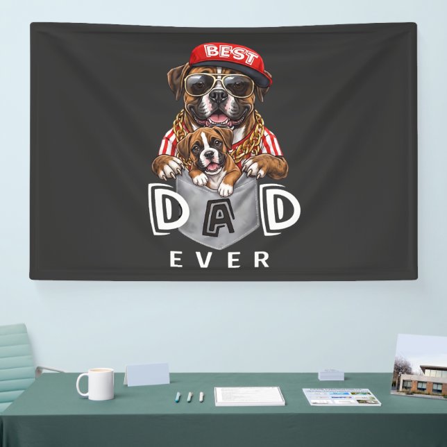 Bester Boxer-Vater überhaupt Banner (Messe)
