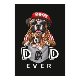 Bester Boxer-Vater überhaupt Fotodruck