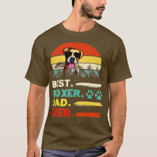 Bester Boxer-Vater überhaupt Vintage Boxer Hund fü T-Shirt