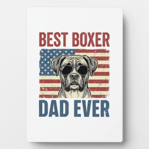 Bester Boxer-Vater überhaupt Vintage-Hund Fotoplatte
