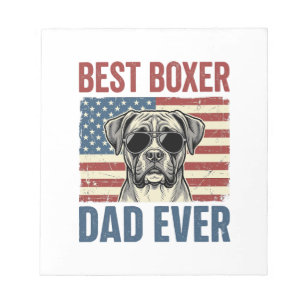Bester Boxer-Vater überhaupt Vintage-Hund Notizblock