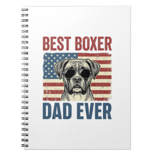Bester Boxer-Vater überhaupt Vintage-Hund Notizblock