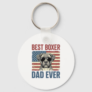 Bester Boxer-Vater überhaupt Vintage-Hund Schlüsselanhänger