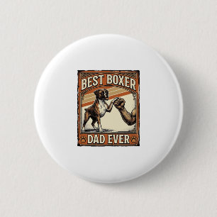Bester Boxer-Vater überhaupt Vintage-Hundepapa Button