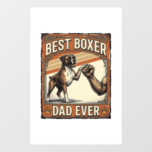 Bester Boxer-Vater überhaupt Vintage-Hundepapa Fensteraufkleber