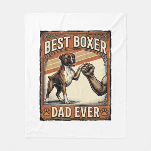 Bester Boxer-Vater überhaupt Vintage-Hundepapa Fleecedecke