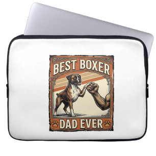 Bester Boxer-Vater überhaupt Vintage-Hundepapa Laptopschutzhülle