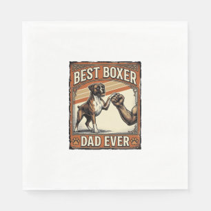 Bester Boxer-Vater überhaupt Vintage-Hundepapa Serviette