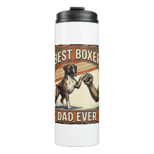 Bester Boxer-Vater überhaupt Vintage-Hundepapa Thermosbecher