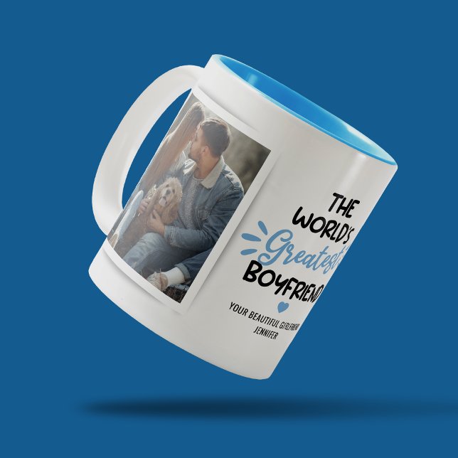 Bester Boyfriend 2 Foto Zwei-Tone-Kaffee-Tasse Zweifarbige Tasse (Von Creator hochgeladen)