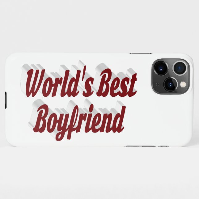 Bester Boyfriend mit bordeauxfarbenem iPhone-Gehäu iPhone Hülle (Rückseite (Horizontal))