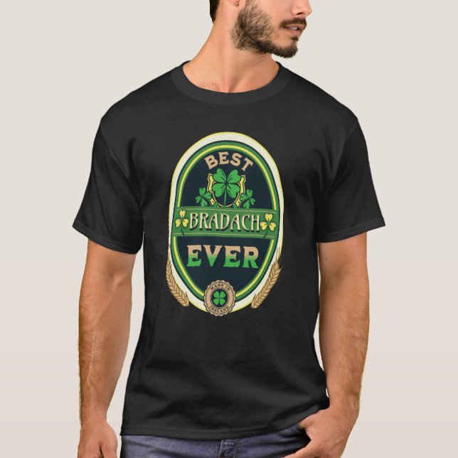 Bester Bradach je Persönlicher Name Irish Retro Be T-Shirt (Vorderseite)