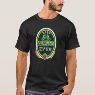 Bester Braden je Persönlicher Name Irish Retro Bee T-Shirt