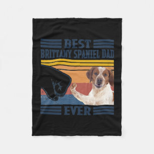 Bester Brittany Spaniel Vater Aller Zeiten Lustige Fleecedecke