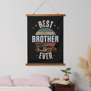 BESTER BRUDER ALLEZEIT WANDTEPPICH MIT HOLZRAHMEN
