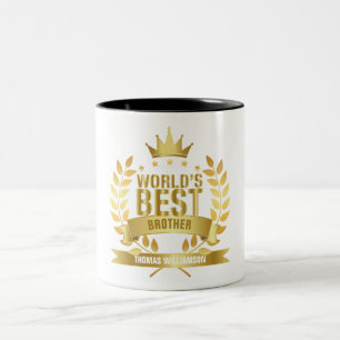 Bester Bruder der Welt Fun Gold Zweifarbige Tasse