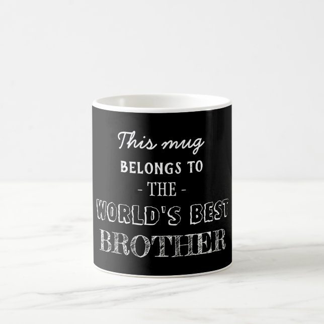 Bester Bruder gehört hierher Kaffeetasse (Mittel)