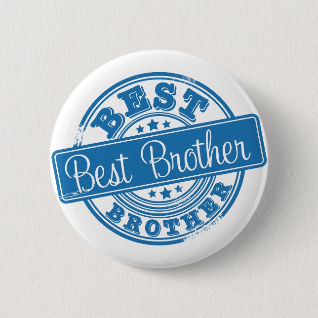 Bester Bruder - GummiBriefmarkeneffekt Button (Vorderseite)