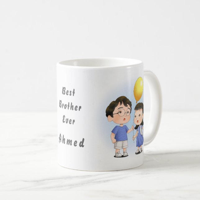 Bester Bruder je Bruder und Schwester Kaffeetasse (VorderseiteRechts)