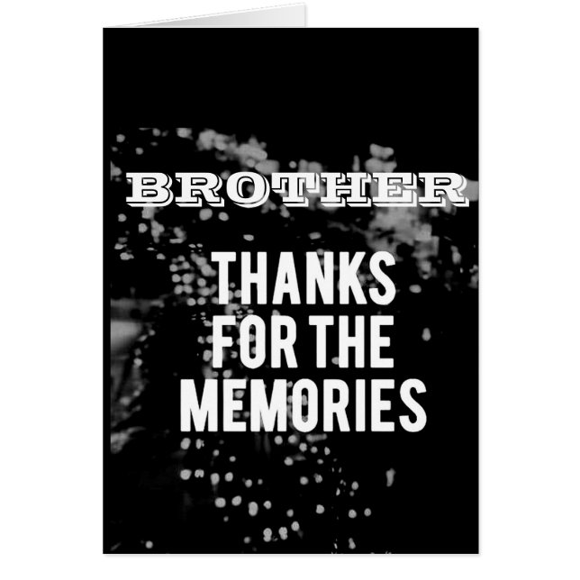 **BESTER BRUDER JE** GLÜCKLICHER GEBURTSTAG (Vorne)