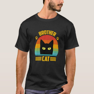 Bester Bruder Katze Retro Vintage Bruder Katze Sti T-Shirt