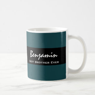Bester Bruder überhaupt aquamarin und schwarzer Tasse
