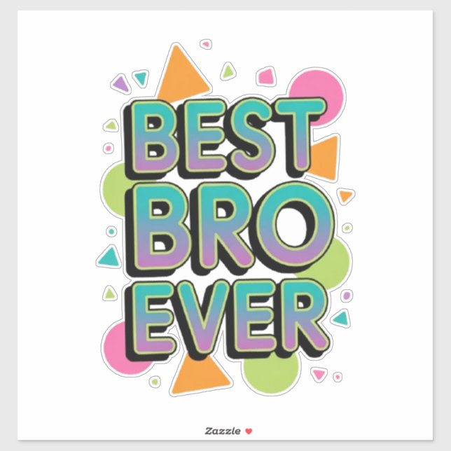 Bester Bruder überhaupt Aufkleber (Blatt)