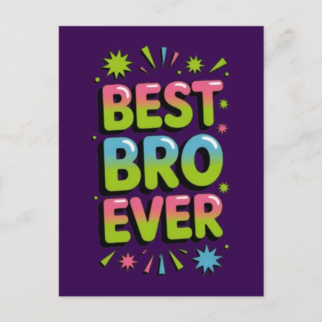 Bester Bruder überhaupt Postkarte (Vorderseite)