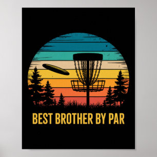 Bester Bruder Von Par Frisbee Golf Spieler Retro D Poster